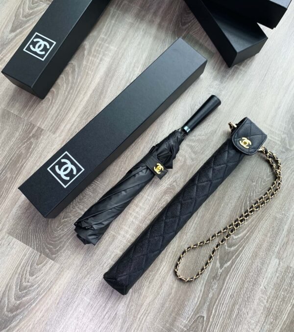 Chanel Umbrella Double sided Black Technology L R. C coating