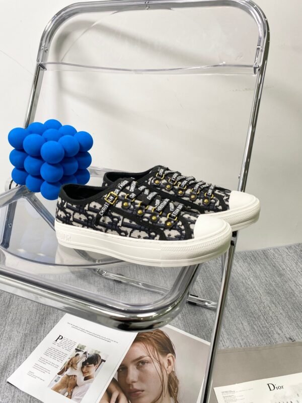 DIOR embroidered canvas flat casual shoes