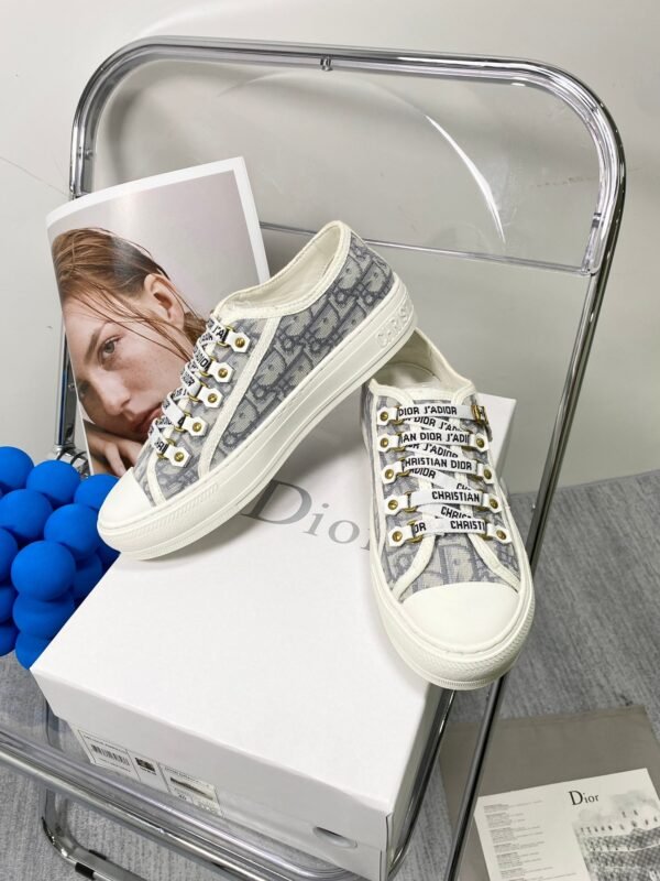 DIOR embroidered canvas flat casual shoes