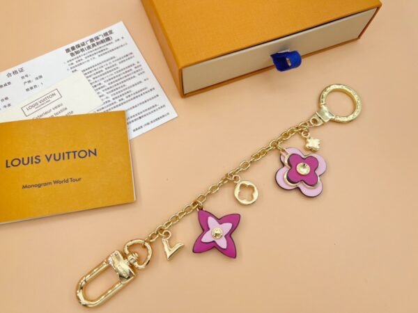 Louis Vuitton LV x TM Superflat Panda Keychain is a collaboration between the brand and Japanese artist Takashi Murakami