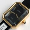 Chanel Black Gold Sugar Cube Women’s Quartz Watch Watch Size 19.7×15.2mm High-quality high-end watches