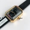Chanel Black Gold Sugar Cube Women’s Quartz Watch Watch Size 19.7×15.2mm High-quality high-end watches