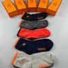 Hermes  Exquisite boxed socks made of pure cotton quality, packaged in a box of 5 pairs
