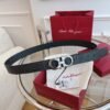 Ferragamo belt premium version width 3.5cm genuine leather material