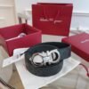 Ferragamo belt premium version width 3.5cm genuine leather material