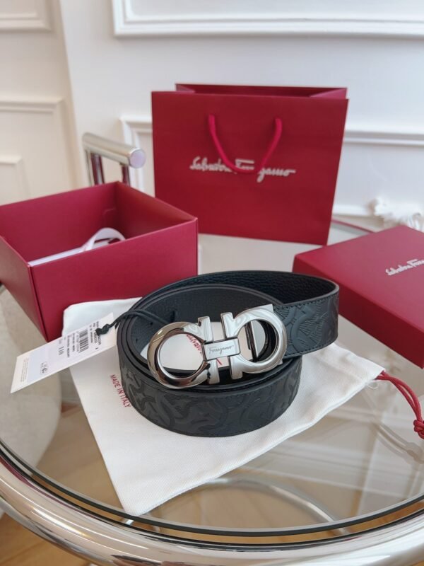 Ferragamo belt premium version width 3.5cm genuine leather material