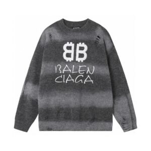 BALENCIAGA embroidered patchwork sweater