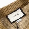 Gucci diamond plaid round neck sweater with holes