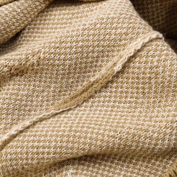 Gucci diamond plaid round neck sweater with holes