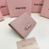 miumiu new short wallet, made of cowhide, size 11.5×10.3cm