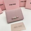 miumiu new short wallet, made of cowhide, size 11.5×10.3cm