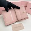 miumiu new short wallet, made of cowhide, size 11.5×10.3cm