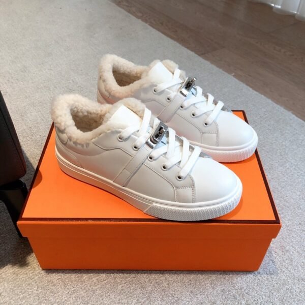 Hermès Autumn and Winter Casual Shoes Wool One-piece Shoes Premium Edition