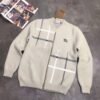 Burberry check cardigan thick coat