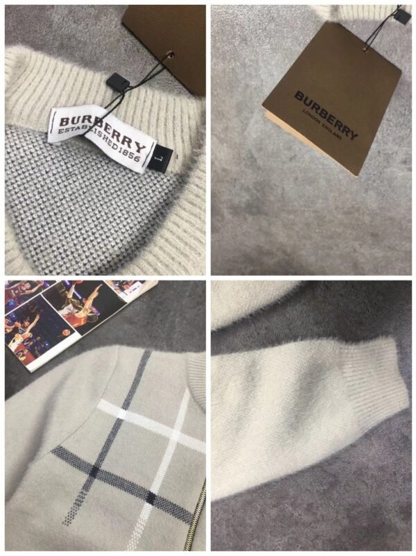 Burberry check cardigan thick coat