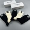 CELINE Tall Socks Cotton Quality Box of 5 Pair ﻿