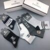 CHANEL Men’s and Women’s Socks, Same Cotton Quality, Box of 5 Pairs ﻿