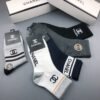 CHANEL Men’s and Women’s Socks, Same Cotton Quality, Box of 5 Pairs ﻿