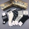 DIOR Men’s and Women’s Same Style Socks, made of pure cotton, with a quality of 5 pairs per box