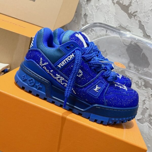 LOUIS VUITTON original full of diamond shoes orange blue