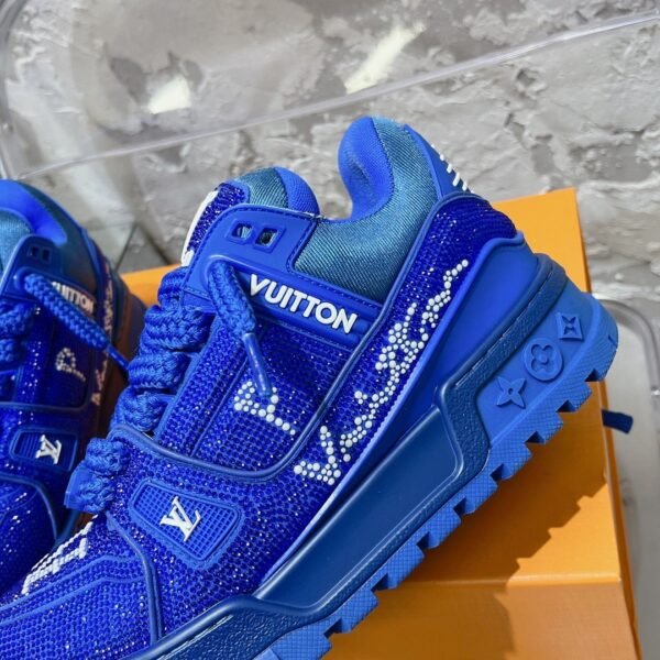 LOUIS VUITTON original full of diamond shoes orange blue
