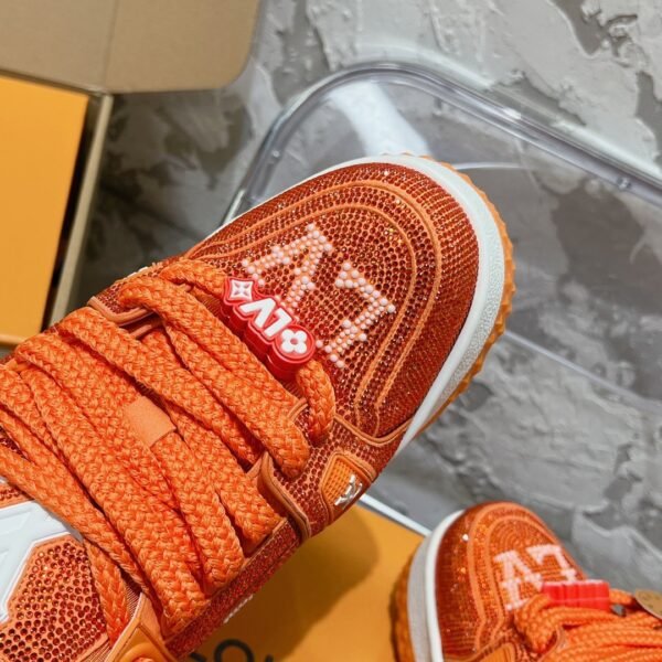 LOUIS VUITTON original full of diamond shoes orange blue
