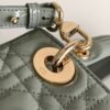 DIOR Cowhide patent leather Lady Diana handbag high-end version1:1 size 20x17x8cm