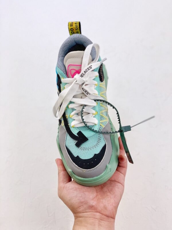 Off-White sneakers Black white Green mosaic color