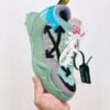 Off-White sneakers Black white Green mosaic color