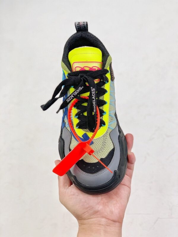 Off-White sneakers Black white Green mosaic color