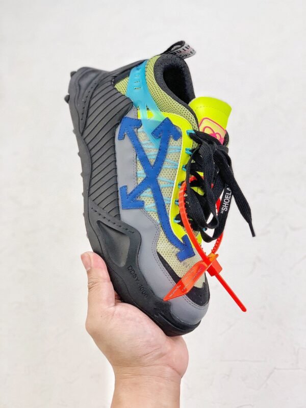 Off-White sneakers Black white Green mosaic color