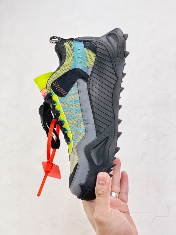 Off-White sneakers Black white Green mosaic color