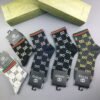 GUCCI High end customized socks for both men and women, 5 pairs of pure cotton
