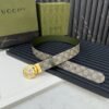 GUCCI Grass green pigskin pattern base Width 3.7cm Official website 1:1 version