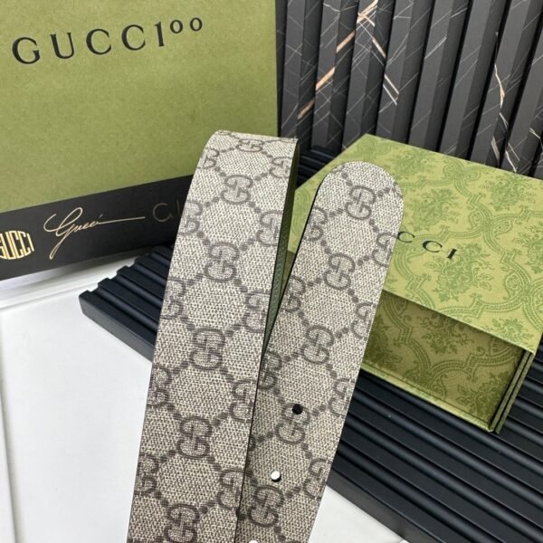 GUCCI Grass green pigskin pattern base Width 3.7cm Official website 1:1 version