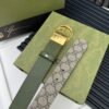 GUCCI Grass green pigskin pattern base Width 3.7cm Official website 1:1 version