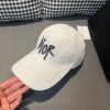 Dior 1:1 original single black white classic cowhide rimmed baseball cap