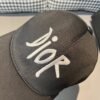 Dior 1:1 original single black white classic cowhide rimmed baseball cap