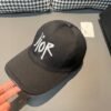 Dior 1:1 original single black white classic cowhide rimmed baseball cap