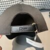 Dior 1:1 original single black white classic cowhide rimmed baseball cap