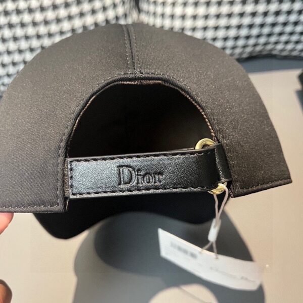 Dior 1:1 original single black white classic cowhide rimmed baseball cap