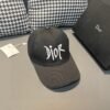 Dior 1:1 original single black white classic cowhide rimmed baseball cap