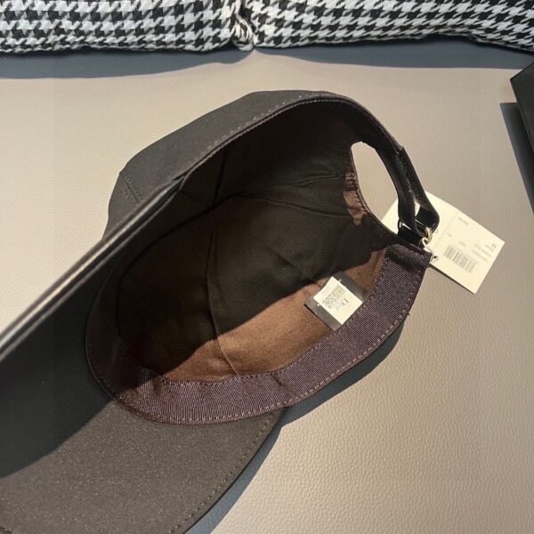 Dior 1:1 original single black white classic cowhide rimmed baseball cap