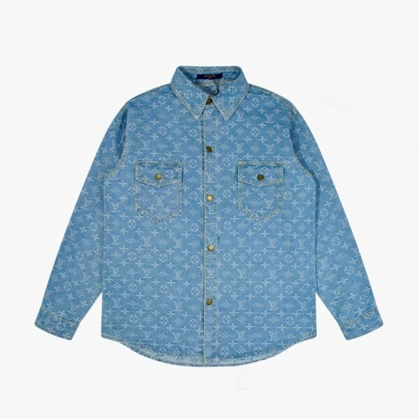 Louis Vuitton vintage printed denim shirt, unisex jacket