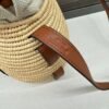 Loewe raffia and cow leather honeycomb basket handbag woven bag Size:  22x12x22cm Premium