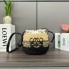 Loewe raffia and cow leather honeycomb basket handbag woven bag Size:  22x12x22cm Premium