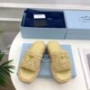 PRADA raffia slippers