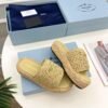 PRADA raffia slippers