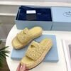 PRADA raffia slippers