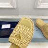 PRADA raffia slippers